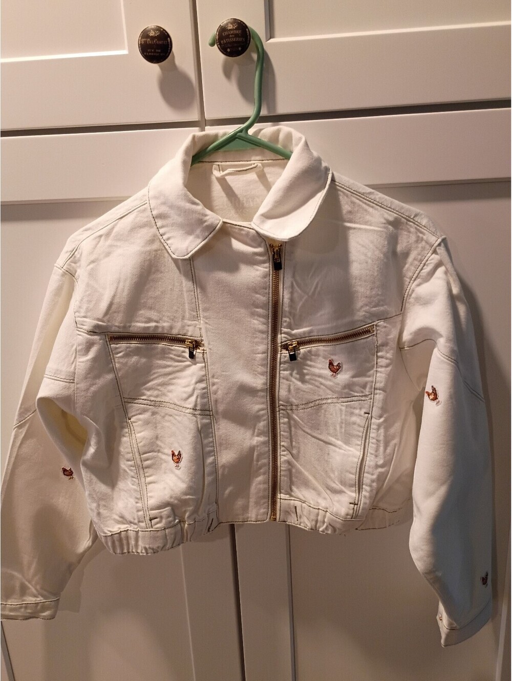 We The People Urban Women's White Cropped Jacket XXS